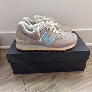 New Balance 574 Grey Blue and Taupe Women's Classics